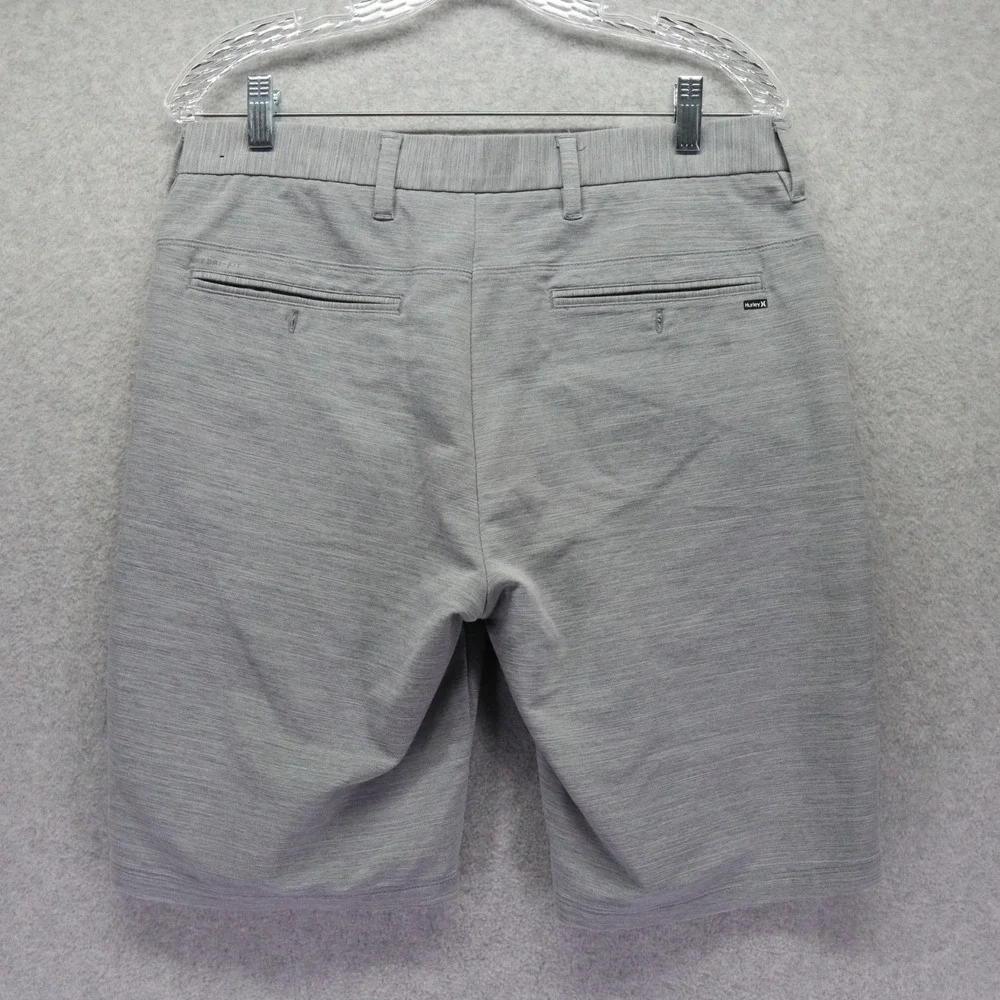 Hurley Shorts Mens 30 Performance Chino Golf Casual Stretch Flex Flat Front Gray